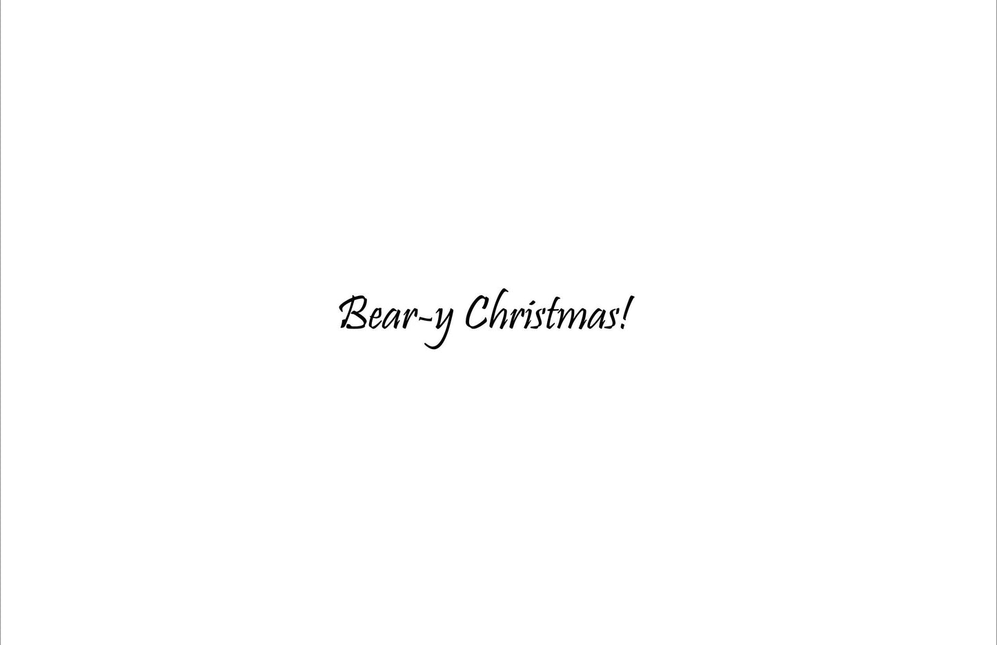 Black Bear wearing a Santa Hat Card - 6 pack