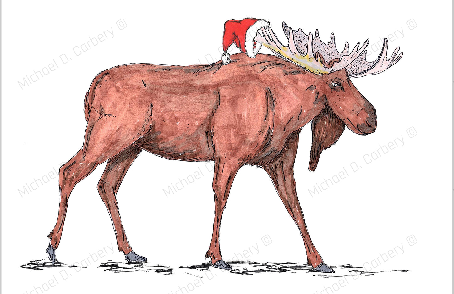 Chris-moose Greeting Card - 6 Pack