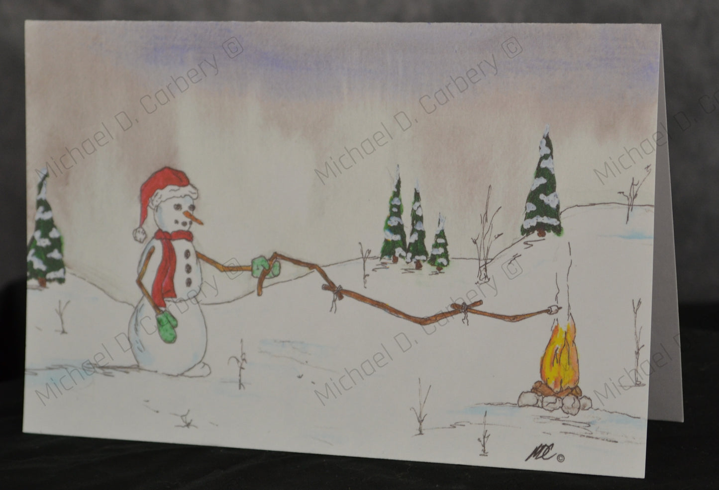 Smowman S'Mores Greeting Card - 6 Pack
